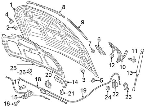 Audi Q5 Hood Hinge 80a823302c Genuine Audi Part