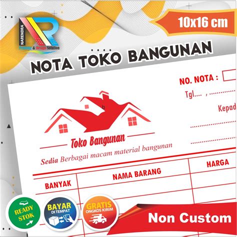 Jual Nota Toko Bangunan Atau Material Ply Rangkap Shopee Indonesia