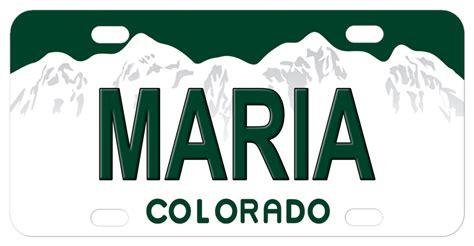 Personalized Colorado Mini Bicycle License Plates Personalized Bike