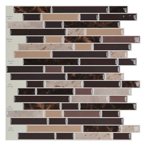 Home By Collections Etc Set Of 6 Removable Faux Brick Wall Tiles Easy