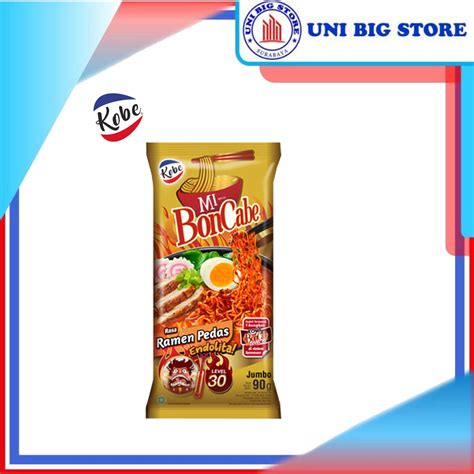 Jual MIE KOBE BON CABE Boncabe Kuah Ramen Pedas Level 30 Jumbo 90 Gr