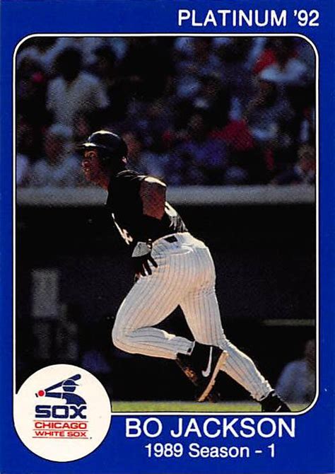 Bo Jackson Baseball Card Chicago White Sox 1992 Star International