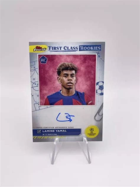 2023 24 TOPPS FINEST UCC Lamine Yamal première classe recrue voiture