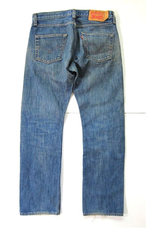 Levi Strauss 501 Classic 100% Cotton Distressed Worn … - Gem