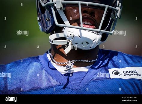 New York Giants Running Back Saquon Barkley Wears A Bejeweled Number 26