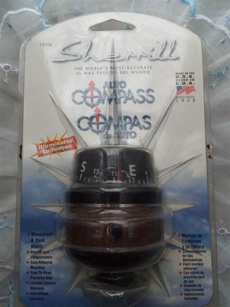 Sherrill Illuminated Compass For Auto Boat And Rv New In Box Sherrill