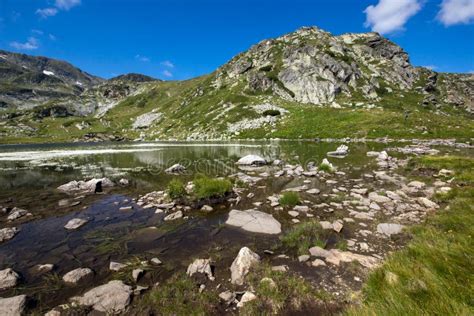 Vue Du Lac Trefoil Montagne De Rila Les Sept Lacs Rila Bulgarie