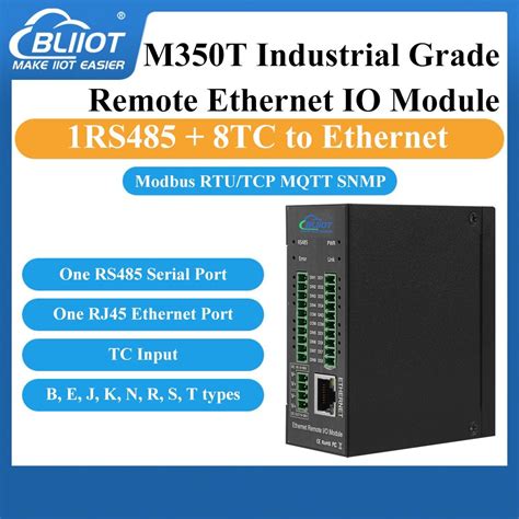 K Type 8CH Thermocouple Ethernet Remote Analog IO Module For Data