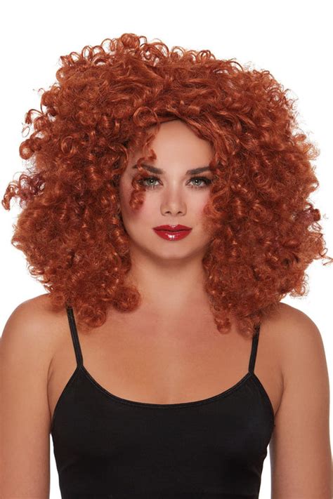 Auburn Natural Curls Wig Red Wig