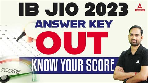 IB JIO Answer Key 2023 Out Know Your Score By Abhinesh Sir