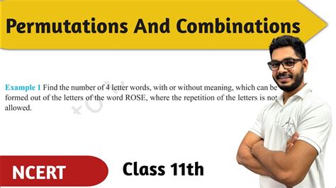 Class 11th Example 1 Of Chapter 6 Permutations And Combinations New Ncert By Rajeev Sir