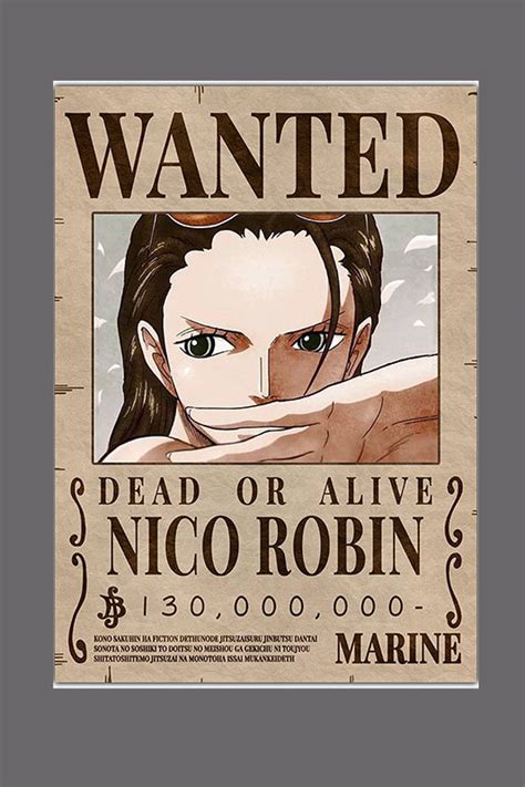 Nico Robin wanted poster one piece Poster | Etsy