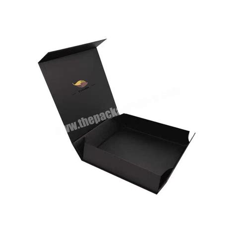 Luxury Flat Pack Folding Cardboard Paper Box Magnetic Closures Book Shaped Foldable Packaging