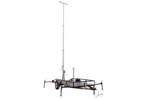 Larson Electronics Three Stage Light Mast On 14 Foot Single Axle