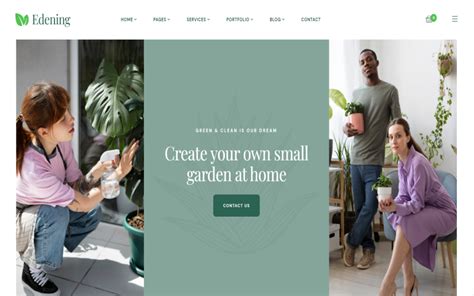 Edening Thème WordPress pour le jardinage paysager