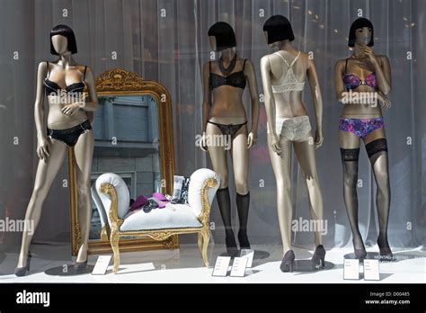 H M Lingerie Shop Window Display Stock Photo Alamy