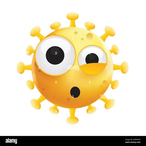 Corona Emoji Corona Virus Ilustraci N Cartoon De Virus Sobre Fondo