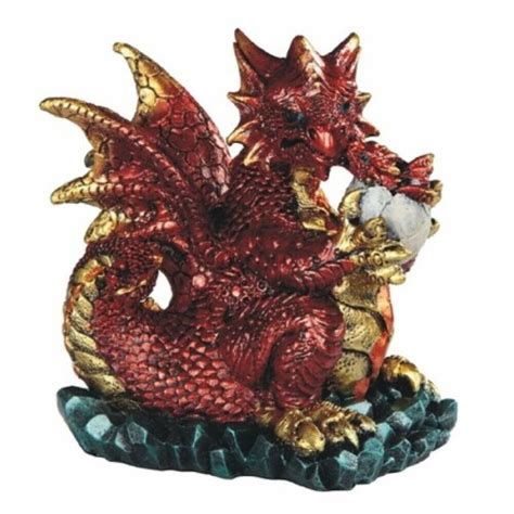 FC Design 4.75 H Red/Orange Volcano Dragon Holds Egg Statue Fantasy Figurine Home Decor, 1 unit ...