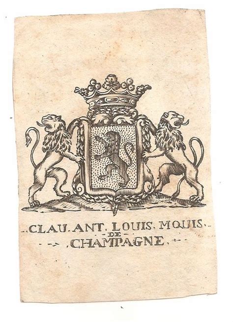 Ex libris héraldique CHAMPAGNE BOUZEY Kaufen auf Ricardo