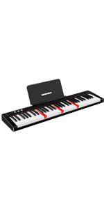 TERENCE Pianoforte Digitale Portatile 61 Tasti Semi Pesati Con Supporti