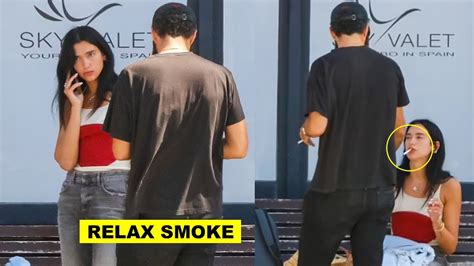 Dua Lipa Puffs On A Cigarette While With New Boyfriend Romain Gavras