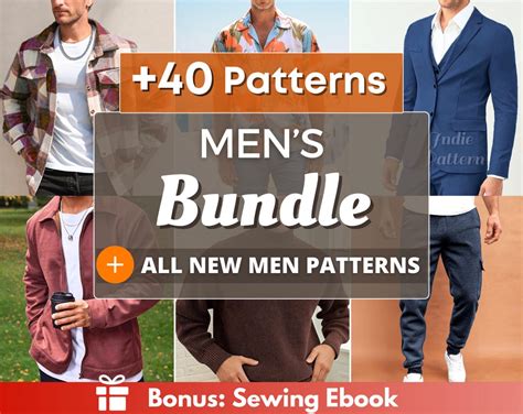 mens sewing patterns bundle mens patterns men shorts men jacket