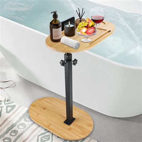 Amazon Bamboo Bathtub Tray Table Bath Tray For Bathtub With