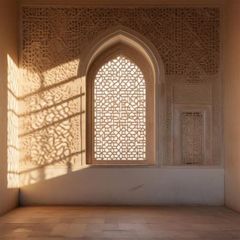 Premium AI Image | A finely carved patterns in Islamic architecture