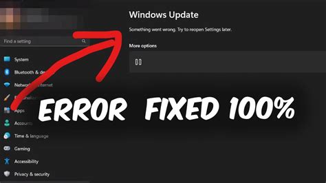 Windows 11 Update Error Something Went Wrong Try To Reopen Settings