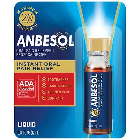 Anbesol Maximum Strength Oral Pain Relief Liquid | Walgreens