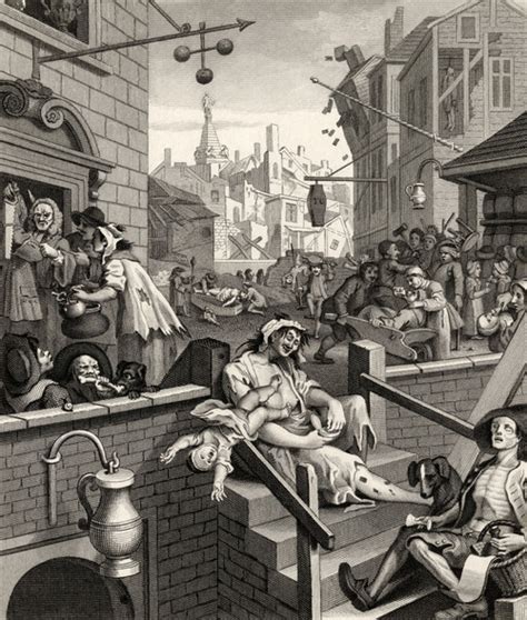 Beer Street And Gin Lane Gin Lane From The Original Design By Hogarth ...