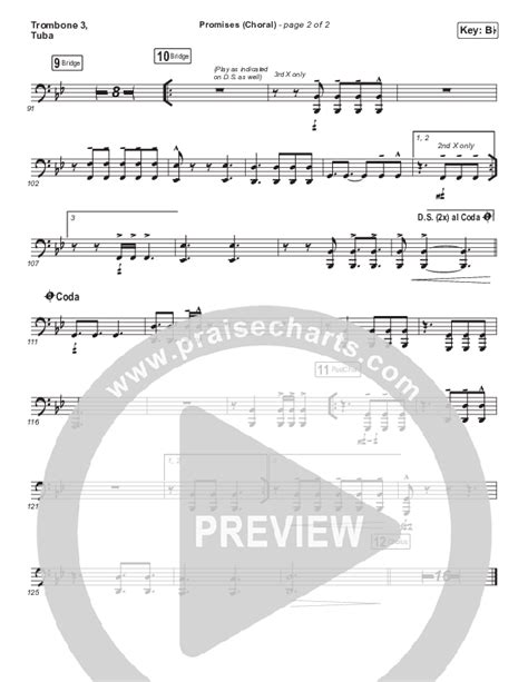 Promises Choral Anthem SATB Trombone Tuba Sheet Music PDF Maverick