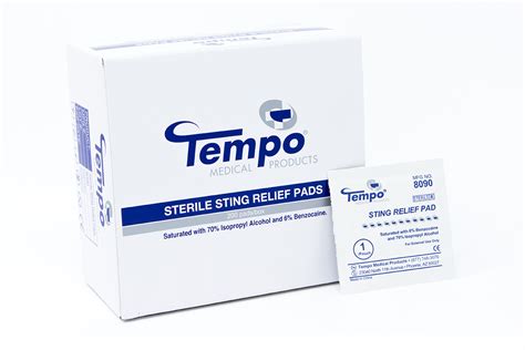 Sterile Sting Relief Pads Tempo Medical Products