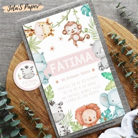 Kit Imprimible Selva Beb Rosa Jotas Paper Kits