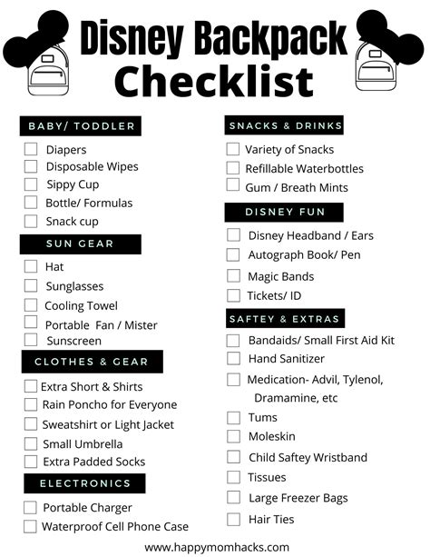 Printable List Disney World Attraction Checklist 2024 Zaria Kathrine