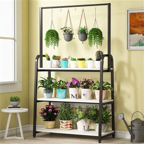 Arlmont Co 3 Tier Hanging Plant Stand Shelf Indoor Large Multiple