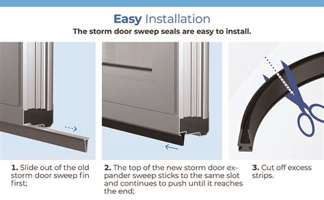 Shuisen Storm Door Sweep Replacement For Larson Pella Doors 36 Long