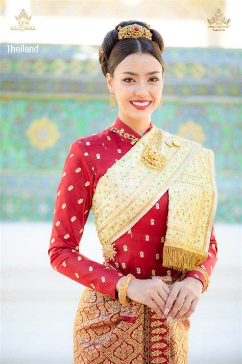 Thailand 🇹🇭 Thai Dress Thai National Costume By Miss Universe