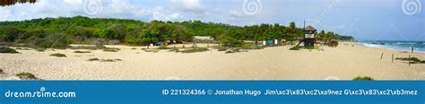 Bacocho Beach, Oaxaca Mexico Panoramic Stock Photo - Image of mexico ...