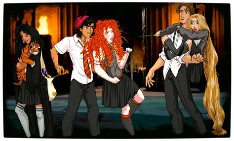 Disney At Hogwarts Imagines Disney Royalty As Harry Potter S Peers Vamers