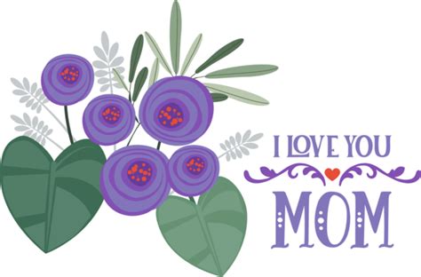 Mothers Day Christmas Graphics Design Drawing For Love You Mom For