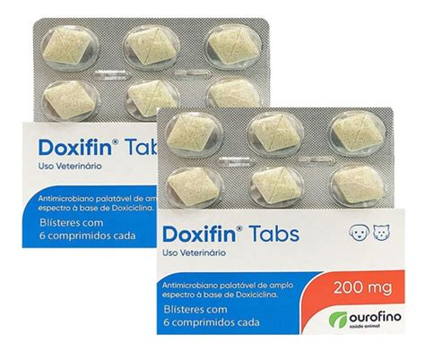 2 Doxifin Tabs Ourofino 200 Mg Blister Avulso Total 12 Comp MercadoLivre