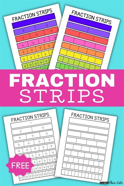 Printable Fraction Bars