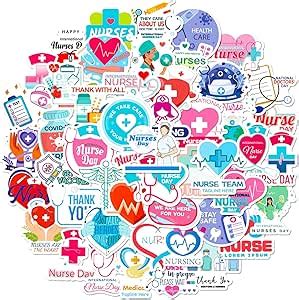 Amazon Pcs Nurse Stickers Waterproof Vinyl Nursing Decals