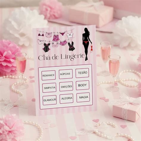 100 Cartelas de Bingo Chá de Lingerie pdf para Imprimir Elo7