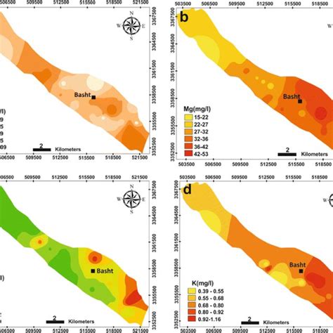 Spatial Distribution Maps For The Major Cations In Groundwater Over The