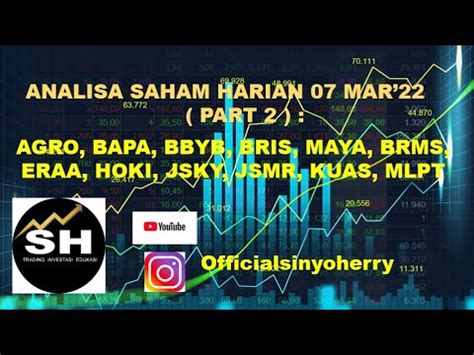 Analisa Saham Mar Agro Bapa Bbyb Bris Maya Brms Eraa Hoki Jsky Jsmr