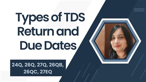 What Is TDS Return Types Of TDS Return Different TDS Returns Form No