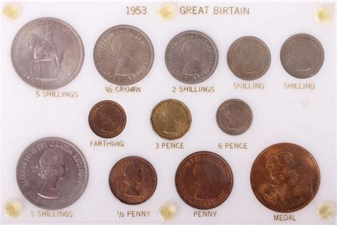 1953 BRITISH QUEEN ELIZABETH COIN SET | #4588473479