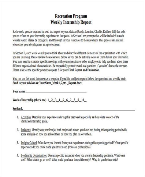 Internship Report 20 Examples Format How To Write Pdf